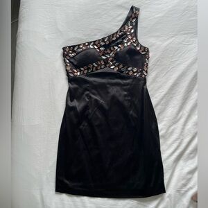 Black One-Shoulder Dress